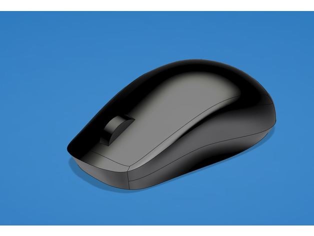 test shape zs-j1 asymmetric wireless 3d printed mouse zoroseerus 3D print model - Mito3D