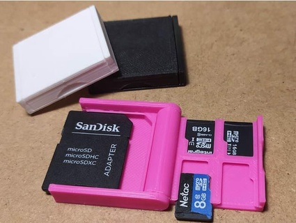 mini microsd card case v2 ivolucas 3d print model - Mito3D