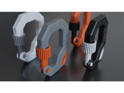 screw lock carabiner hmn3d 3d print model - Mito3D