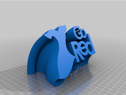 go red dnahas 3d print model - Mito3D