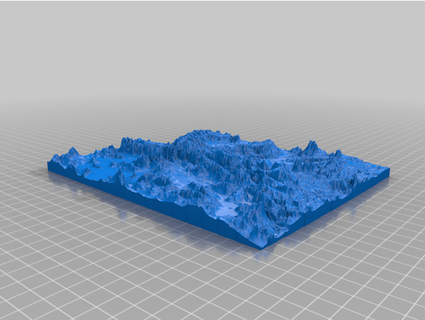Utah topografico mapa malditos novatos 3d print model - Mito3D