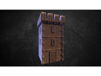 Gebäude Turm Quadrat cheeseromano5 3d print model - Mito3D