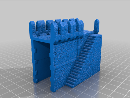 bina duvar merdivenler cheeseromano5 3d print model - Mito3D