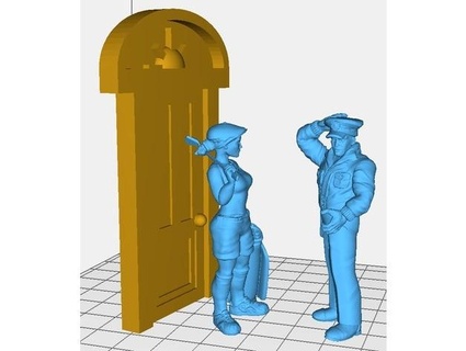 entranceway door 28mm tolemykus 3d print model - Mito3D