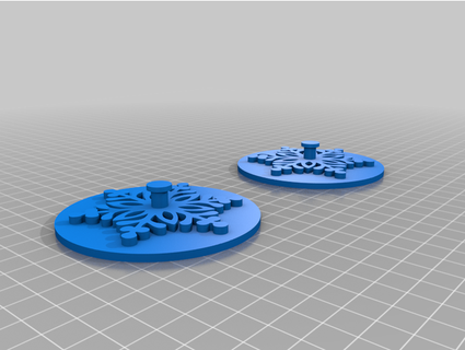 floco neve suporte disco rom 3d print model - Mito3D