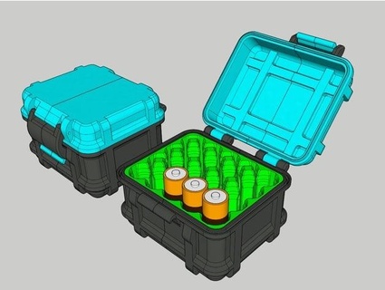 aa batteria scatola Presto serratura 1mrf 3d print model - Mito3D