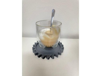 kaffe untersetzer zahnrad café Coaster v2 maximisé 3d print model - Mito3D