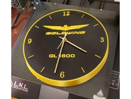 goldwing clock rider 3d print model - Mito3D