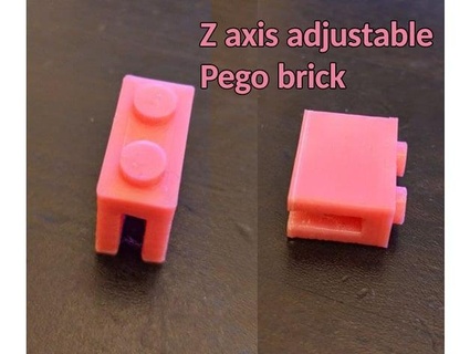 z-axis adjustable pego brick amirr 3d print model - Mito3D