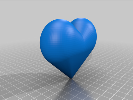 better heart parametric openscad love symbol usertogo 3d print model - Mito3D