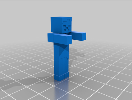 Minecraft zombie joshuarapin 3d print model - Mito3D