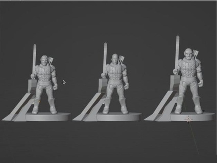 standing archer - human orc & elf average heights 1 60 scale poikilos 3d print model - Mito3D