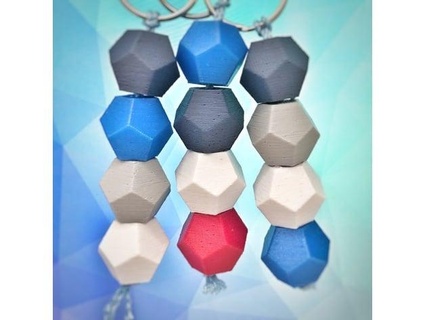 diy jewelry - keychain gemstones charms wafflecart 3d print model - Mito3D