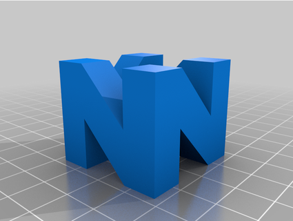 n64 logo color em 87 3d print model - Mito3D