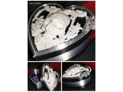 corazón conformado almacenamiento caja dbougie 3d print model - Mito3D