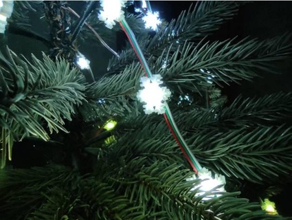 snowflake lampshade ws2812b xmas lights romocop 3d print model - Mito3D