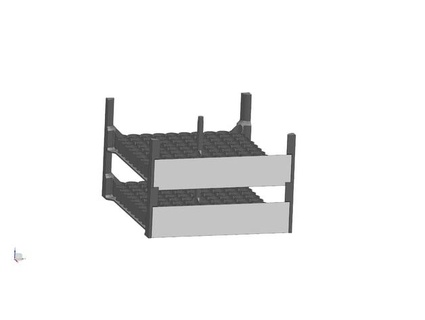 multi-level basket 18650 cells - v2 paragon 34  3d print model - Mito3D