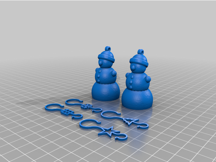 light snowmen hooks liam gaw 3d print model - Mito3D