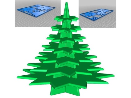 chrismas tree desk kit jkolegar 3d print model - Mito3D