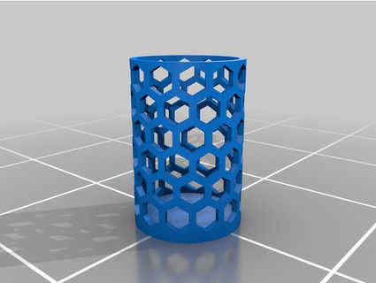 customizable hexagon penholder botikori 3d print model - Mito3D