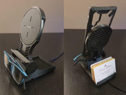 wireless charging phone stand glasses holder business card eono 15w miciomacio 3d print model - Mito3D