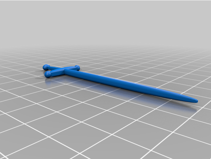 simple sword action figures janguelker 3d print model - Mito3D