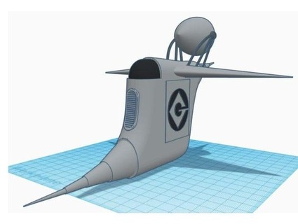 despicable me- gru's airship deltagamma 3d print model - Mito3D