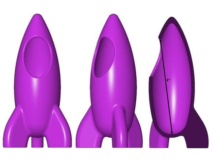 creux fusée bennom 3d print model - Mito3D