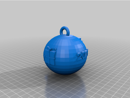 christmas ball 2021 balloo 3d print model - Mito3D