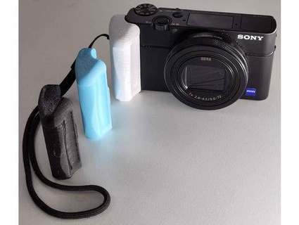 grip handle sony rx-series cameras w lanyard loop qellman32 3d print model - Mito3D