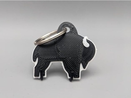 bison keychain mucuslaser 3d print model - Mito3D
