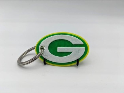 green bay packers keychain mucuslaser 3d print model - Mito3D