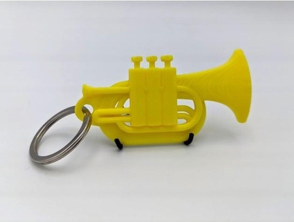 spring valve marching baritone keychain mucuslaser 3d print model - Mito3D
