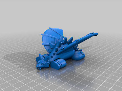 impression endroit Trevor dragon the mad robot 3d print model - Mito3D