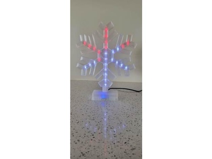 snowflake led light decoration jchadwick541 3d print model - Mito3D