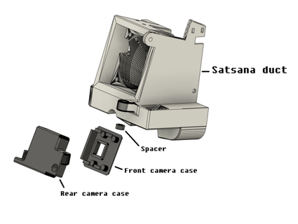 nozzle cam satsana remix ender 3 v2 - 4010 & 5015 fans iron swan 3d print model - Mito3D