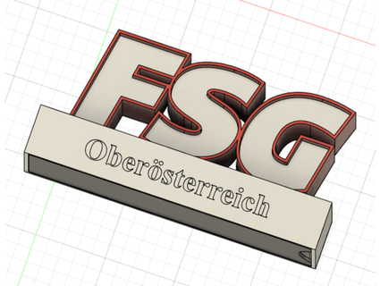 fsg schriftzug Socke beleuchtet 3d print model - Mito3D