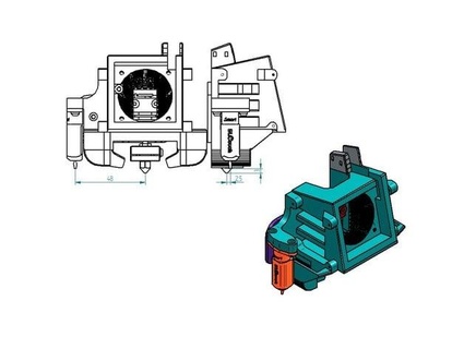 satsana micro suizo directo manejar lineal carril doble 4010 ventilador remezclar gecomática 3d print model - Mito3D