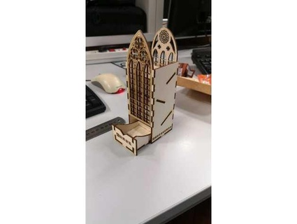 gothic dice tower irenesmober 3d print model - Mito3D