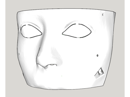 inmoov visage combiné Maverick 3d print model - Mito3D