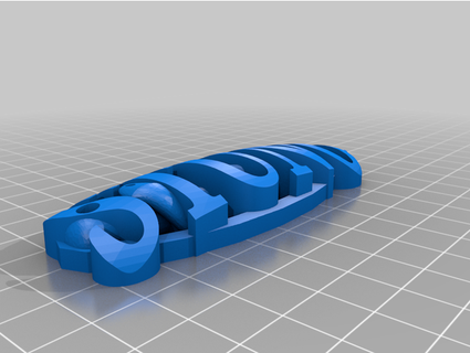 hayrete düşmüş anahtarlık isim etiket tetrahemikon 3d print model - Mito3D