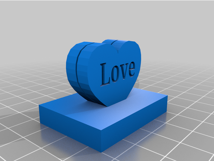 love heart photostand shawncao 3d print model - Mito3D