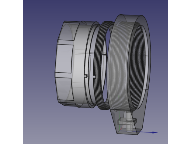 grande parametrico lente montare max 52mm metrico drobswob 3D print model - Mito3D