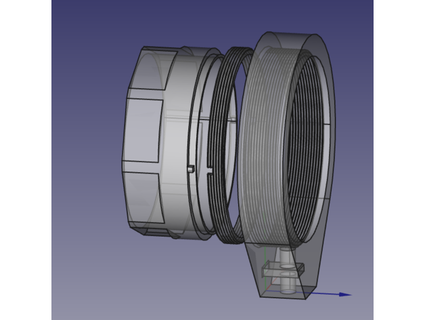 grande parametrico lente montare max 52mm metrico drobswob 3d print model - Mito3D