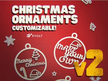 Natal enfeite Customizável bola kit evolt 3d print model - Mito3D