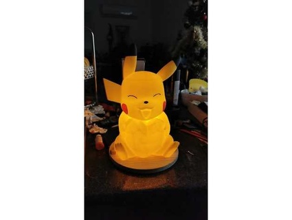 Pikachu luminária luban3d picpic2b 3d print model - Mito3D