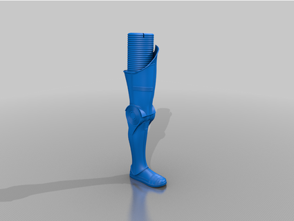 c3po r2d2 leg lamp thematman 3d print model - Mito3D