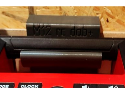 Halfter Halter Unterstützung Milwaukee rcdab+ Französisch Klampe 15mm Radio meister Holzarbeiter 3d print model - Mito3D