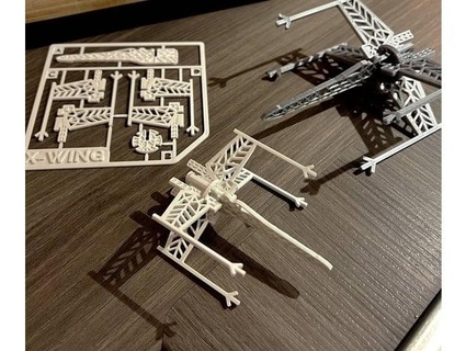 snowflake x-wing kit card ornament basti30  3d print model - Mito3D