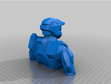 master chief bust- actually fixed mdwhite101 3d print model - Mito3D